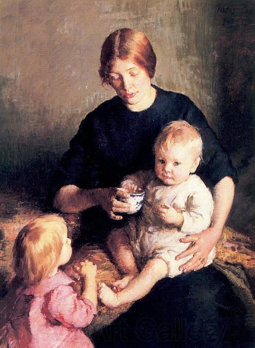 Page, Marie Danforth Mother and Child Norge oil painting art